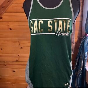 Under Armour Green and Gray Tank Top